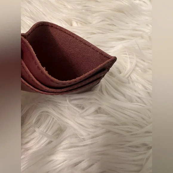 Madewell Card Holder - Deep Burgundy - Picture 3 of 3